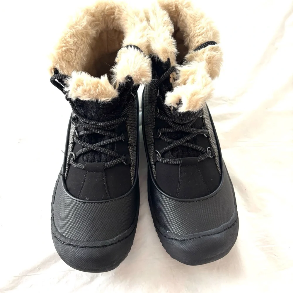 NWOT JAMBU Jane black gray boots Faux Fur Southgate winter SZ 9 M